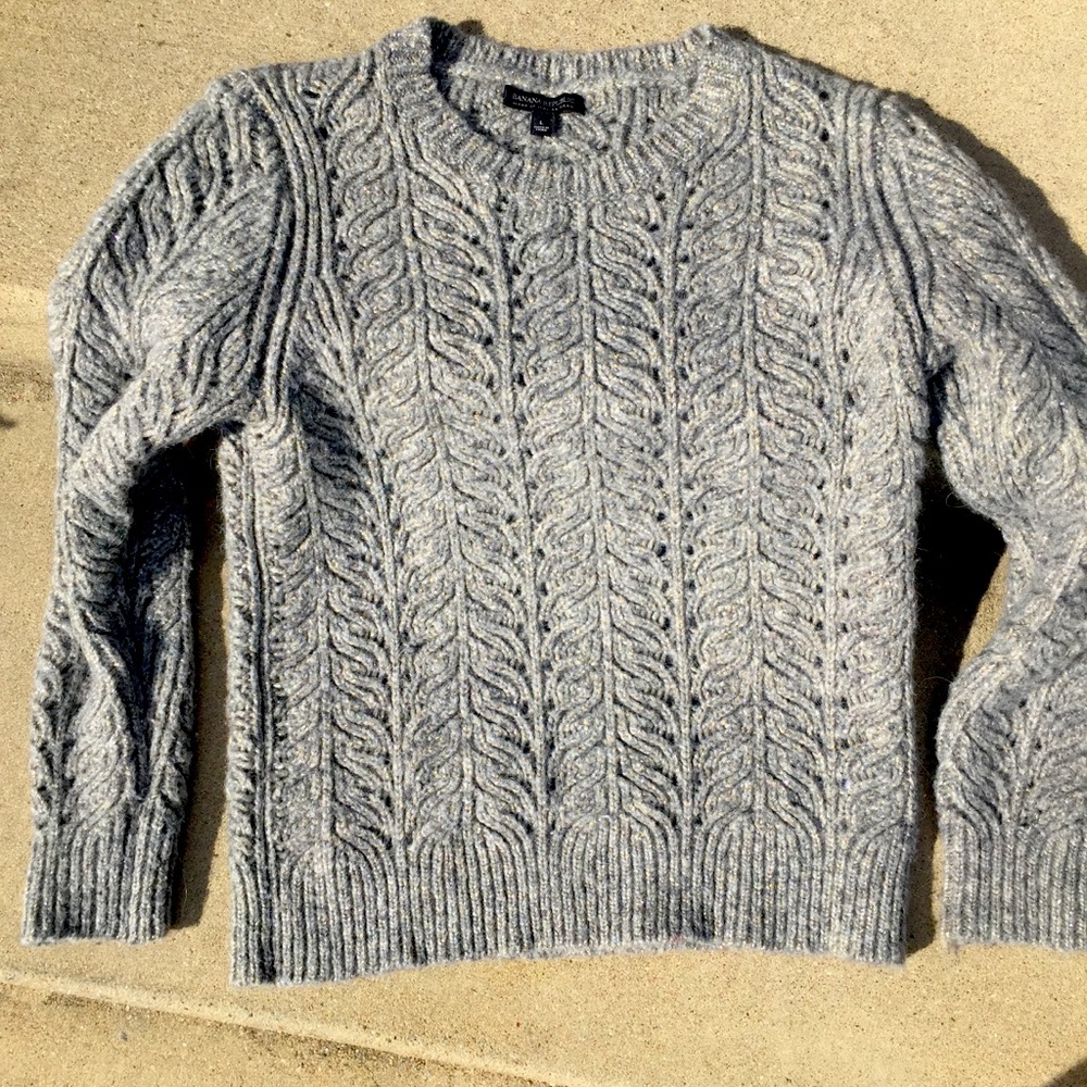 Banana Republic Metallic Leaf Sweater Size Large